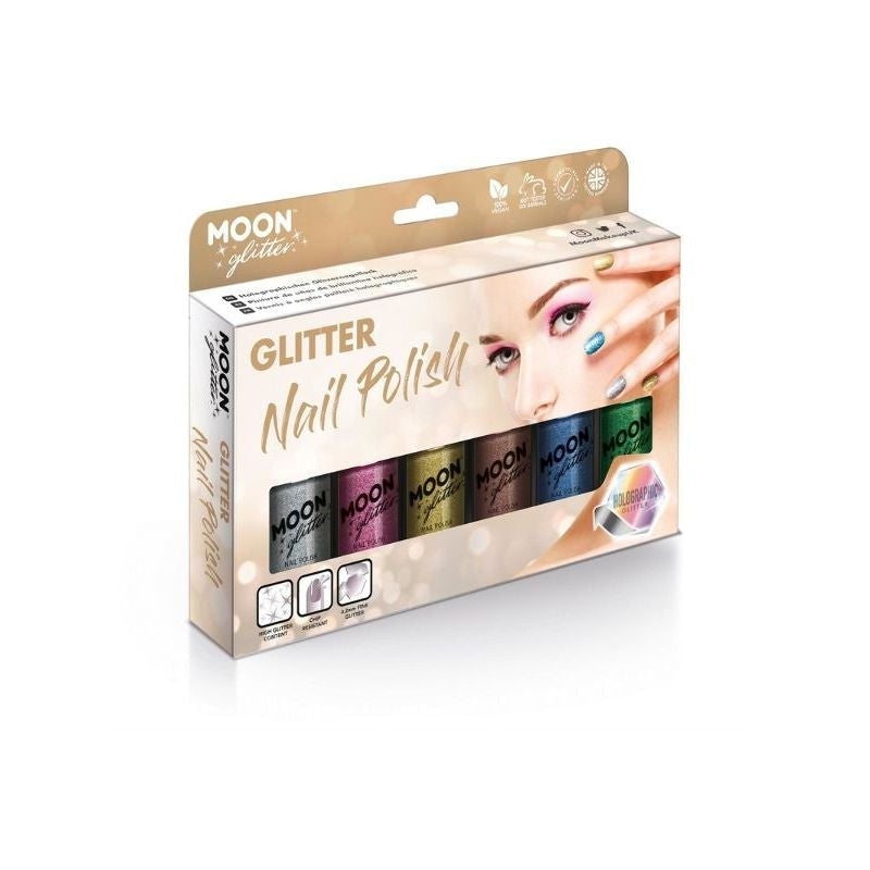 Costumes Australia Moon Glitter Holographic Nail Polish Assorted Costume Make Up_1