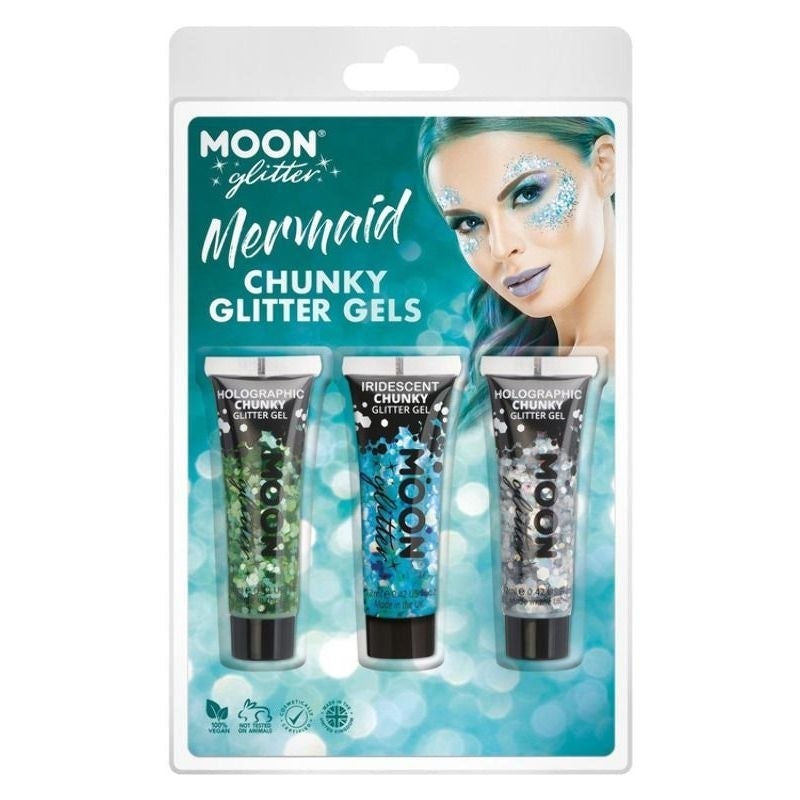 Costumes Australia Moon Glitter Themed Clamshells Blue G32604 Costume Make Up_1