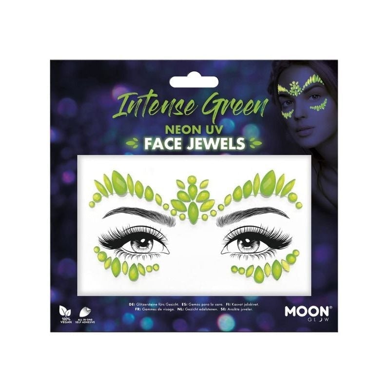 Costumes Australia Moon Glow Face Jewels Intense Green Costume Make Up_1