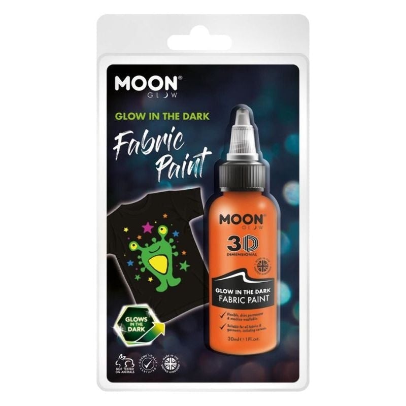 Costumes Australia Moon Glow In The Dark Fabric Paint 30ml Clamshell Costume Make Up_4