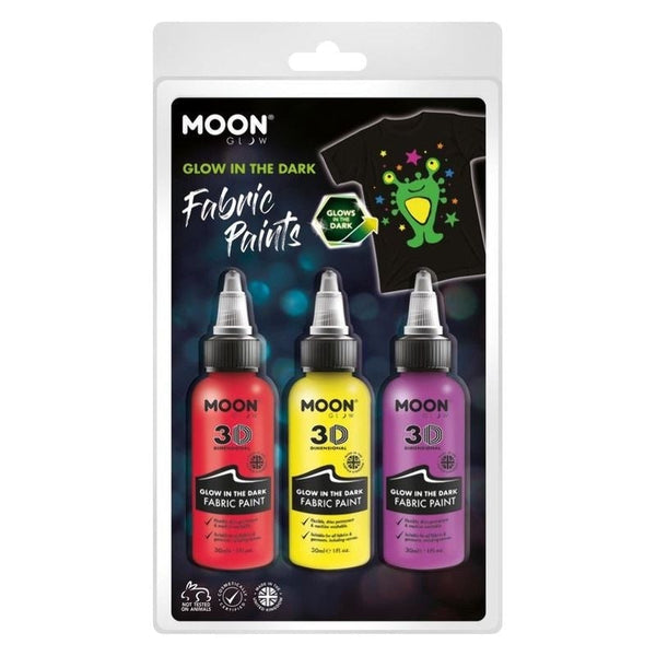 Moon Glow In The Dark Fabric Paint 30ml Clamshell Costume Make Up Moon Glow In The Dark Fabric Paint 30ml Clamshell Costume Make Up
