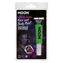 Costumes Australia Moon Glow Intense Neon UV Face Paint Clamshell, With Brush Applicator, 15ml Costume Make Up_2