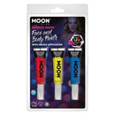 Costumes Australia Moon Glow Intense Neon UV Face Paint and Brush M03215 Costume Make Up_1