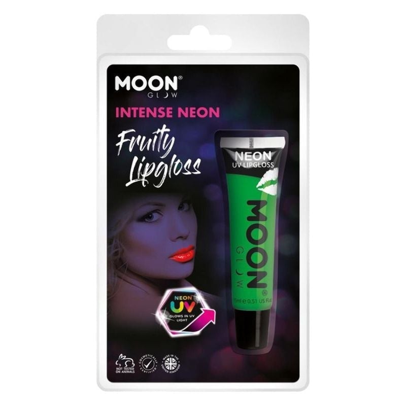 Costumes Australia Moon Glow Intense Neon UV Fruity Lipgloss Clamshell, 15ml Costume Make Up_1