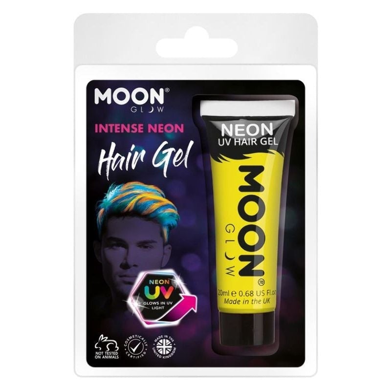 Costumes Australia Size Chart Moon Glow Intense Neon UV Hair Gel Clamshell, 20ml Costume Make Up