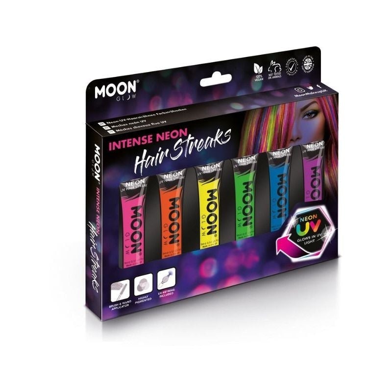 Costumes Australia Moon Glow Intense Neon UV Hair Streaks Assorted Costume Make Up_1