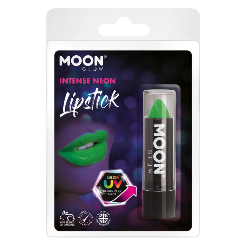 Costumes Australia Moon Glow Intense Neon UV Lipstick Intense Green M37548 Costume Make Up_1