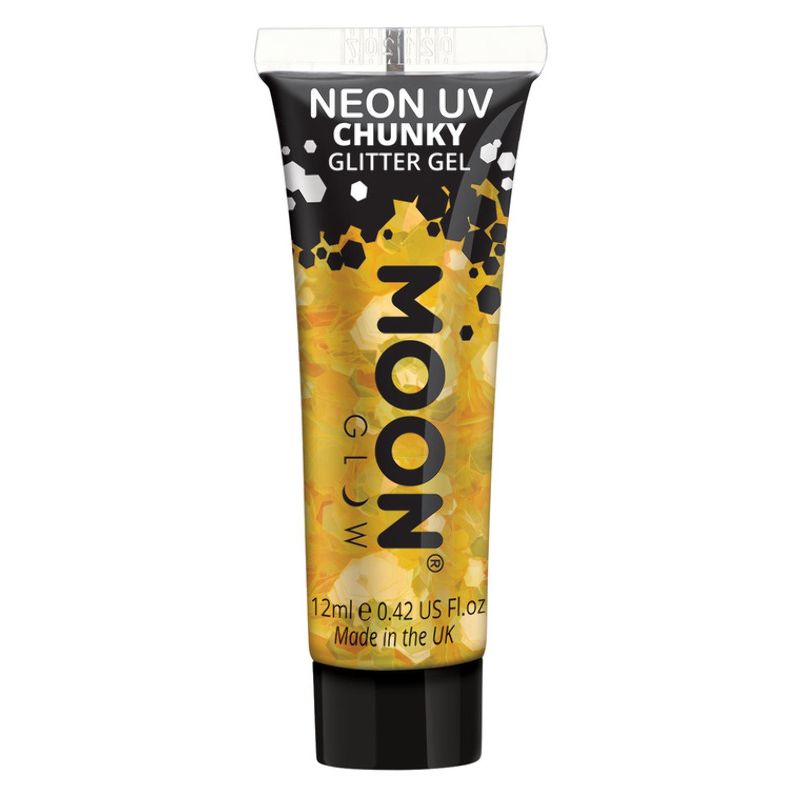 Costumes Australia Moon Glow - Neon UV Chunky Glitter Gel M27563 Costume Make Up_1