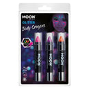 Costumes Australia Moon Glow Neon UV Glitter Body Crayons M39580 Costume Make Up_1