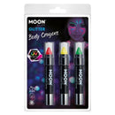 Costumes Australia Moon Glow Neon UV Glitter Body Crayons M39597 Costume Make Up_1