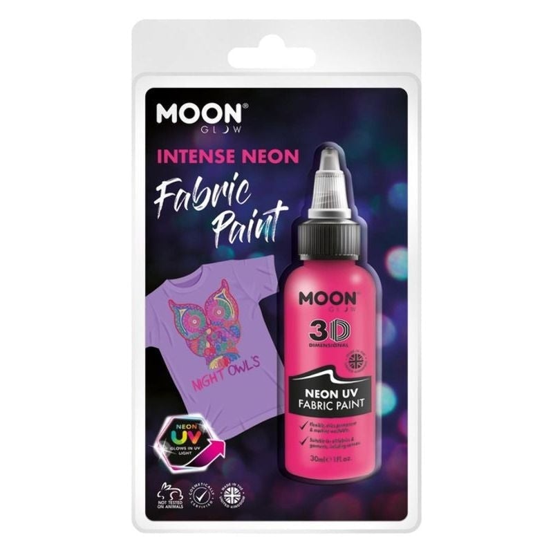 Costumes Australia Moon Glow Neon UV Intense Fabric Paint 30ml Clamshell Costume Make Up_4