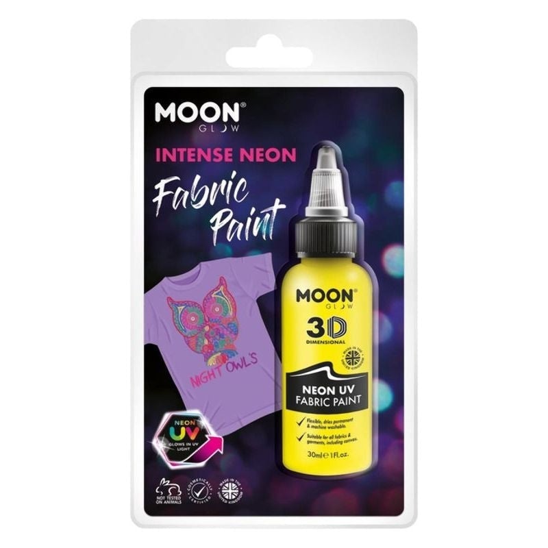 Costumes Australia Size Chart Moon Glow Neon UV Intense Fabric Paint 30ml Clamshell Costume Make Up