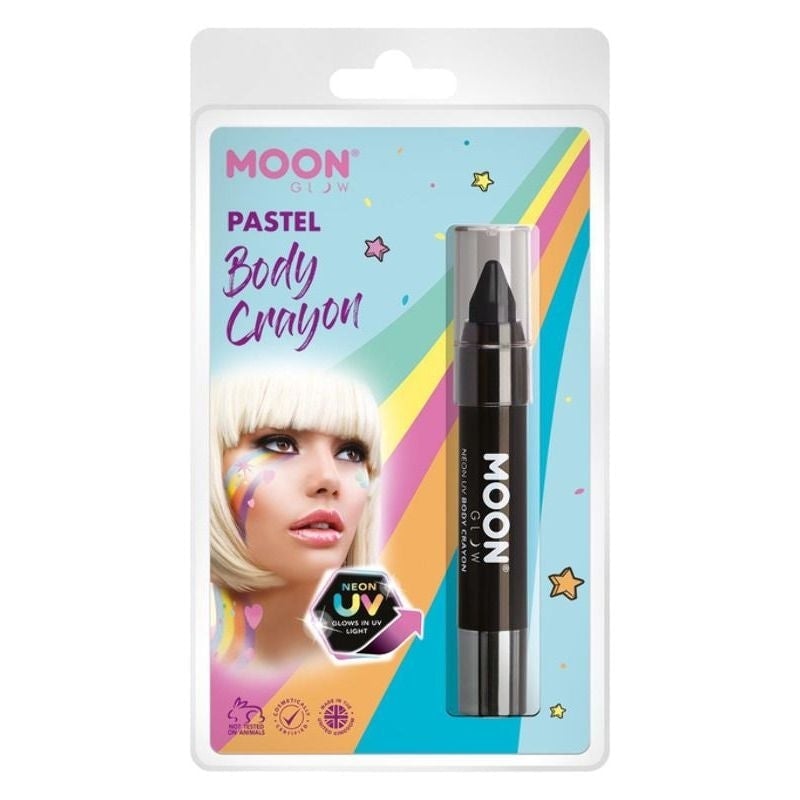 Costumes Australia Moon Glow Pastel Neon UV Body Crayons Clamshell, 3.5g Costume Make Up_1