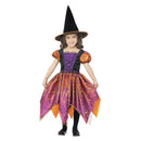 Costumes Australia Moon & Stars Witch Costume Child Black Orange Costume Make Up_1