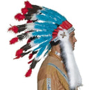 Costumes Australia Native American Inspired Headdress Adult Blue Red White_3