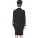Costumes Australia Navy Officer Ladies Costume Black Jacket Skirt Hat_3