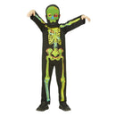 Costumes Australia Neon Skeleton Glow in the Dark Costume Child Green_1
