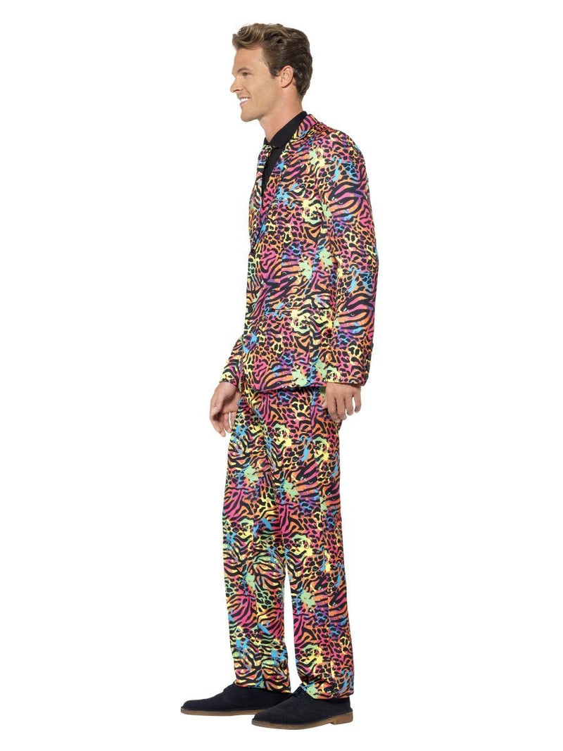 Neon Suit Adult Jacket Trousers Tie Set Costume Neon Suit Adult Jacket Trousers Tie Set Costume
