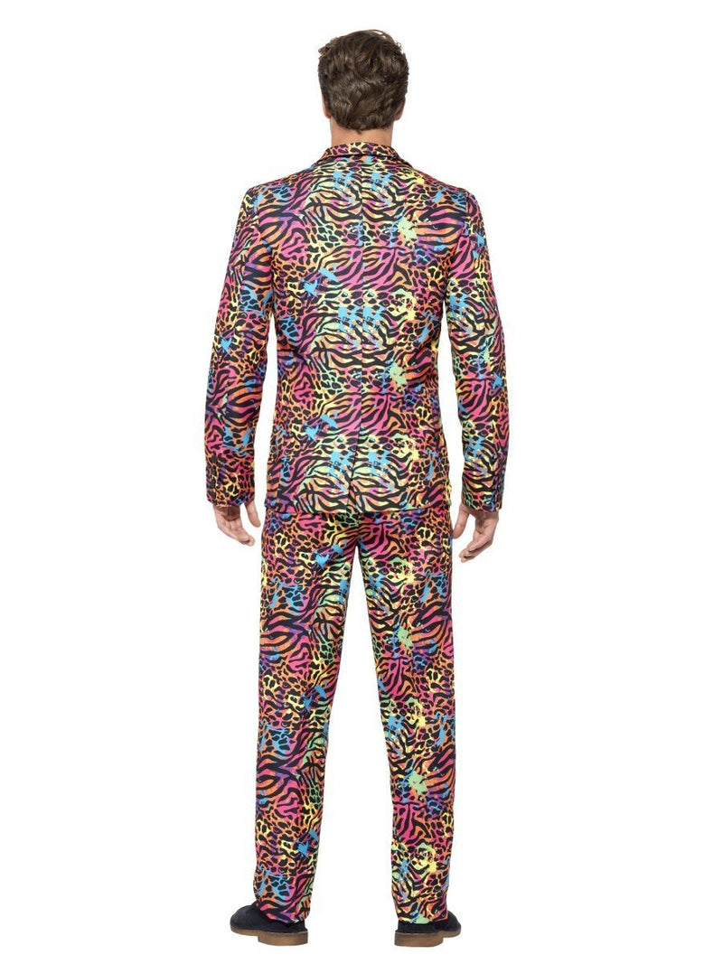 Neon Suit Adult Jacket Trousers Tie Set Costume Neon Suit Adult Jacket Trousers Tie Set Costume