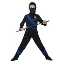 Costumes Australia Ninja Assassin Costume Kids Black Blue_4