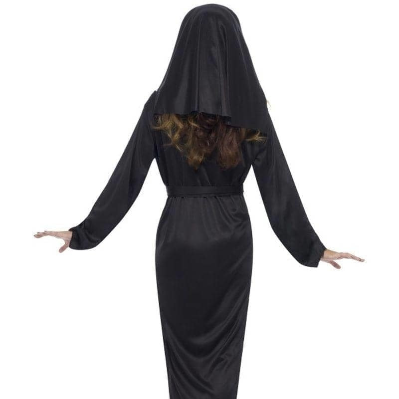 Costumes Australia Nun Costume Adult Black White Head Scarf_3