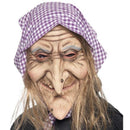 Costumes Australia Old Witch Costume Mask Halloween Hair and Headscarf Costume Accessory_1
