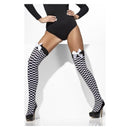 Costumes Australia Size Chart Opaque Hold Ups Adult Black White 42784