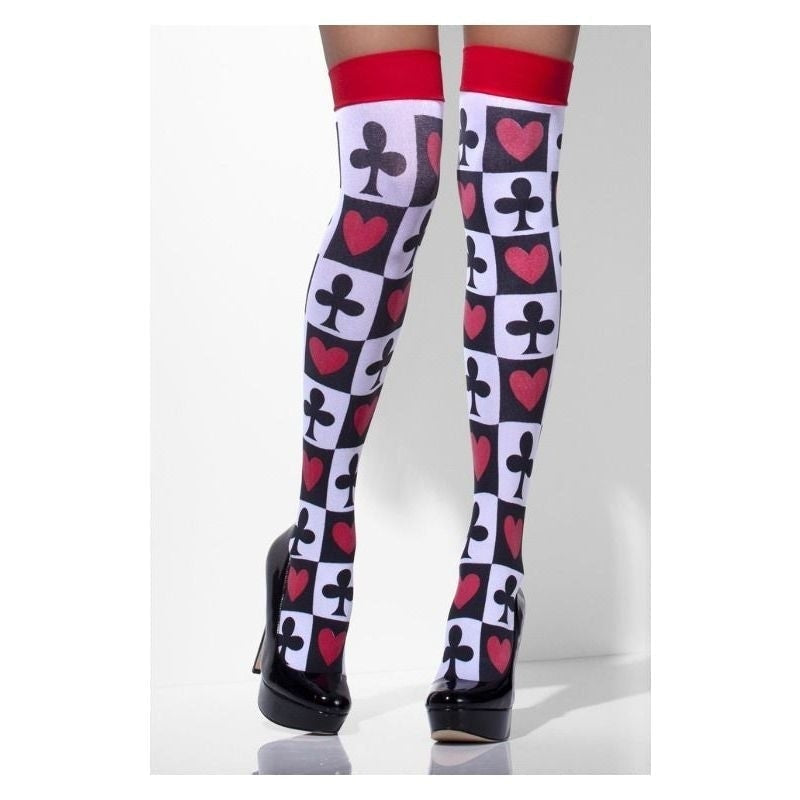 Costumes Australia Size Chart Opaque Hold Ups Adult White 42709
