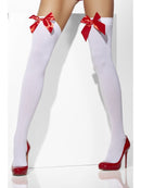 Costumes Australia Opaque Hold Ups Adult White Red Bows Costume Accessory_2