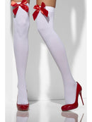 Costumes Australia Opaque Hold Ups Adult White Red Bows Costume Accessory_3