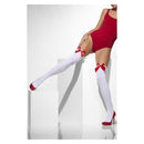 Costumes Australia Size Chart Opaque Hold Ups Adult White Red Bows Costume Accessory
