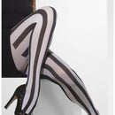 Costumes Australia Opaque Tights Adult Black White 24549_1