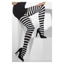 Costumes Australia Size Chart Opaque Tights Adult Black White 42761