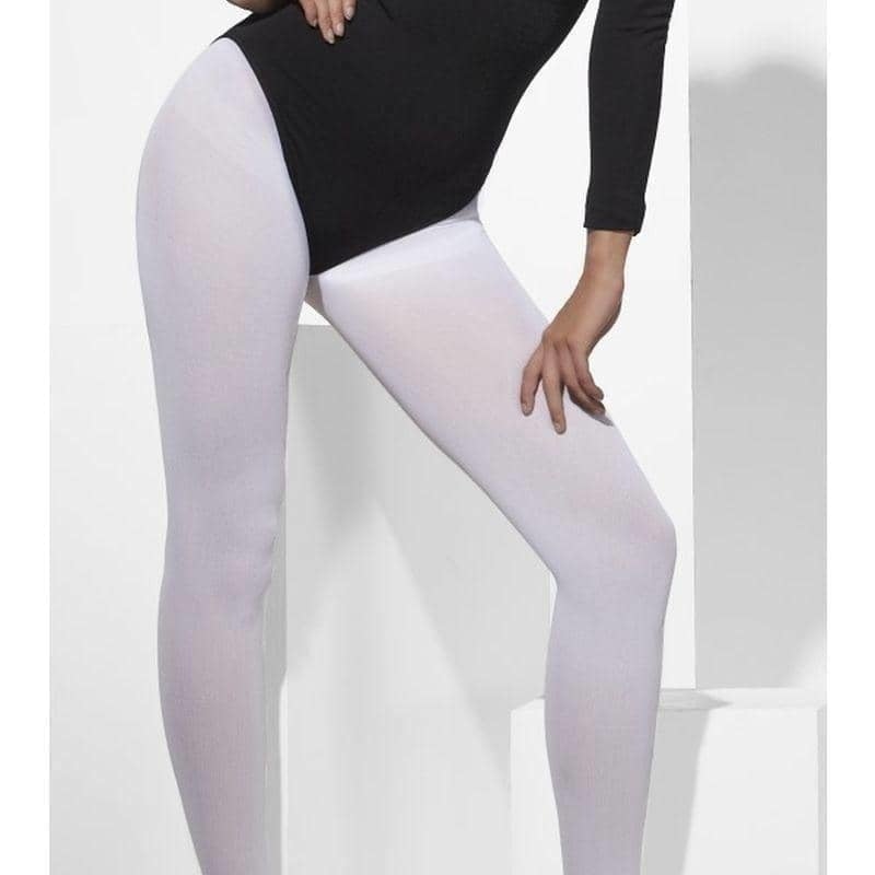 Costumes Australia Opaque Tights Adult White Costume Accessory_1