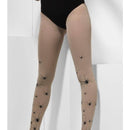 Costumes Australia Opaque Tights With Spiders Adult Nude Black_1
