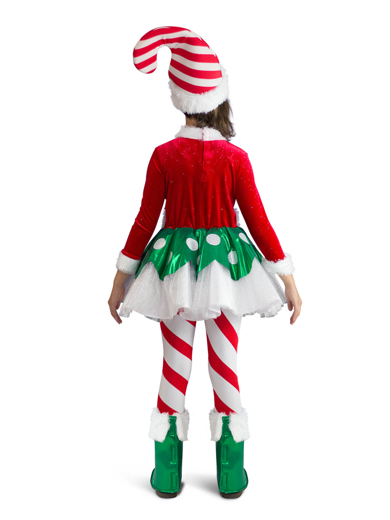 Candy Cane Elf Princess Costume Child
