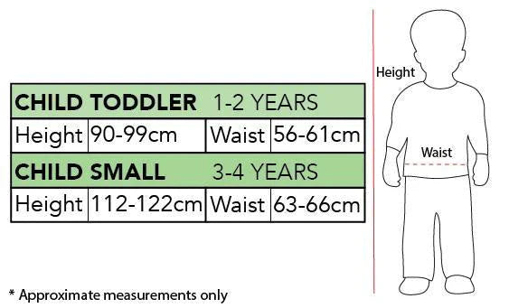 Costumes Australia Size Chart Paw Patrol Chase Costume Baby Toddler