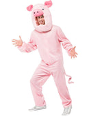 Costumes Australia Pig Costume Adult Pink Bodysuit Tail Hood_3
