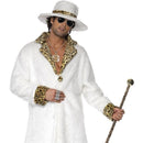 Costumes Australia Pimp Costume Adult White Aand Leopard Skin Faux Fur Coat Hat Trousers_1
