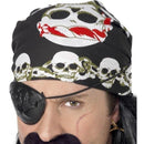 Costumes Australia Pirate Bandana Black with Skull Print_1