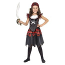 Costumes Australia Pirate Skull & Crossbones Girl Costume Kids Red Black_4
