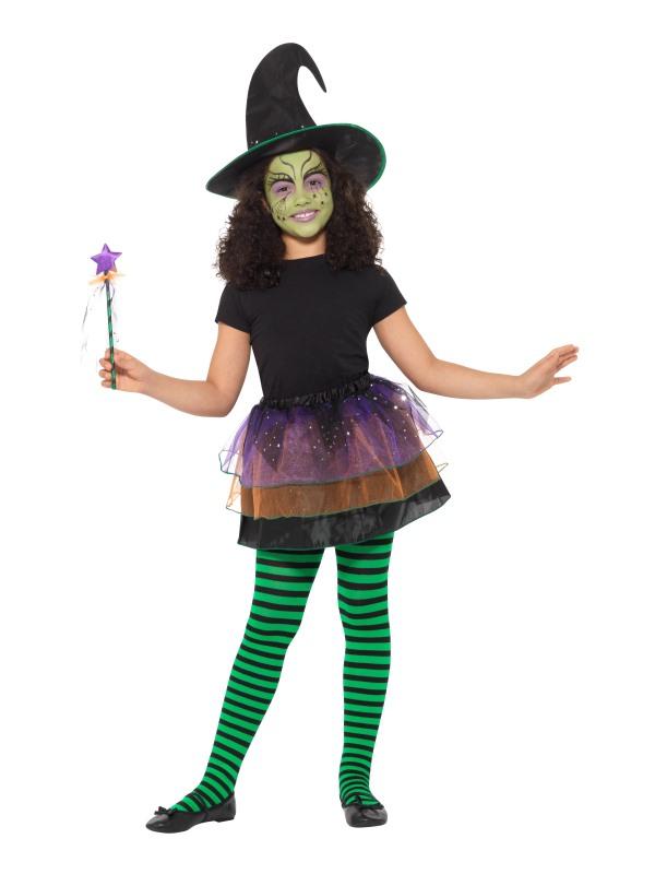Costumes Australia Pretty Witch Kit Child Black Purple_1