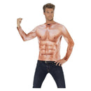 Costumes Australia Realistic Muscle Top Adult Costume Long Sleeves Pink_2