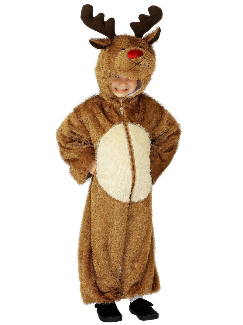 Costumes Australia Reindeer Costume Kids Furry Brown Jumpsuit_2