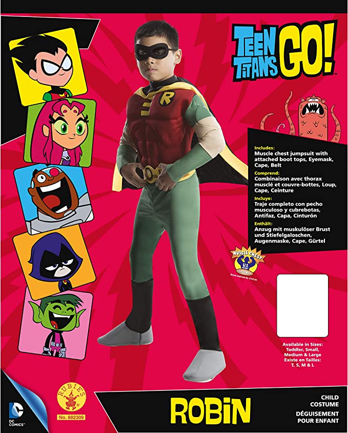 Costumes Australia Robin Muscle Chest Kids Costume Batman DC Comics_6
