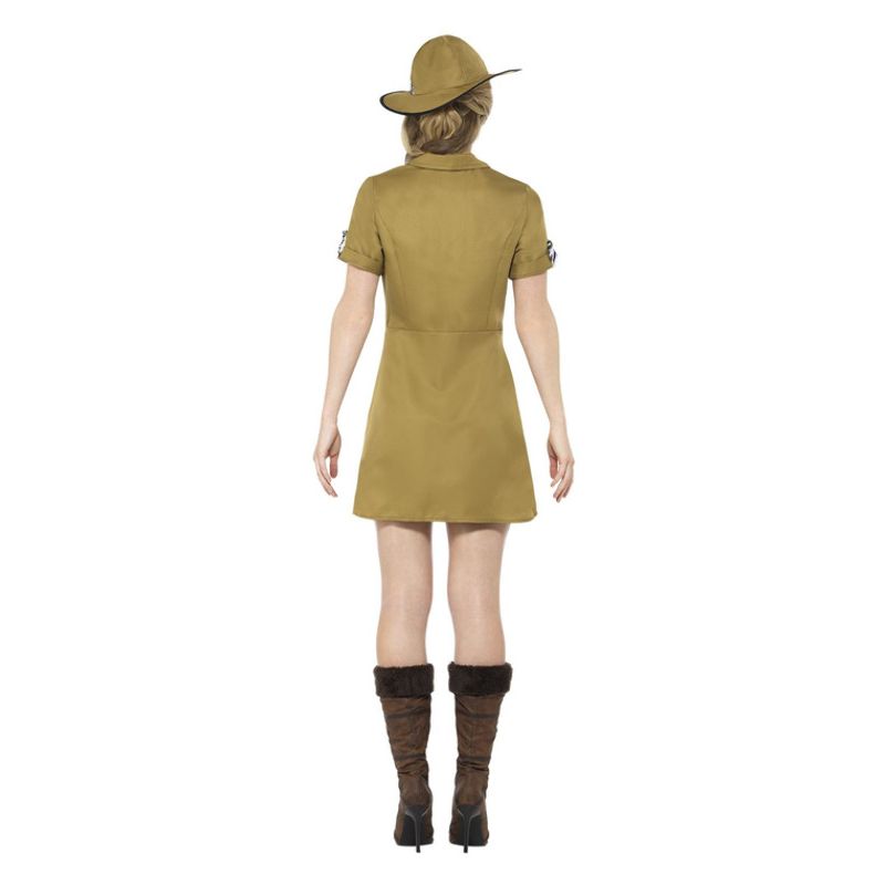 Costumes Australia Safari Lady Costume Brown Adult Khaki Dress_3