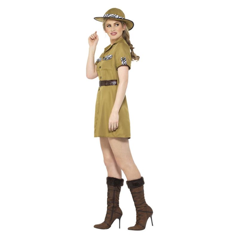 Costumes Australia Safari Lady Costume Brown Adult Khaki Dress_1