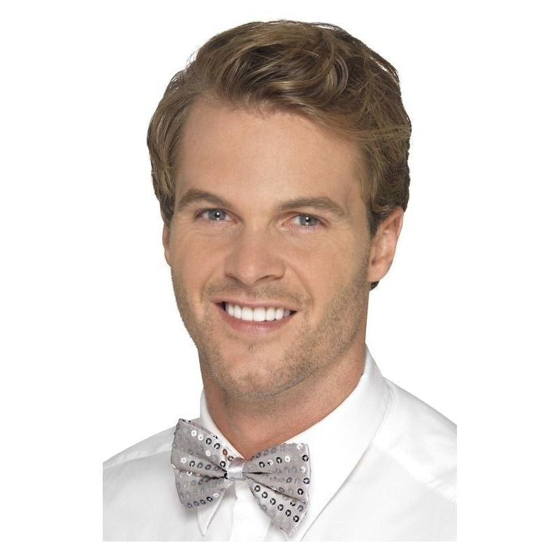 Costumes Australia Size Chart Sequin Bow Tie Adult Silver