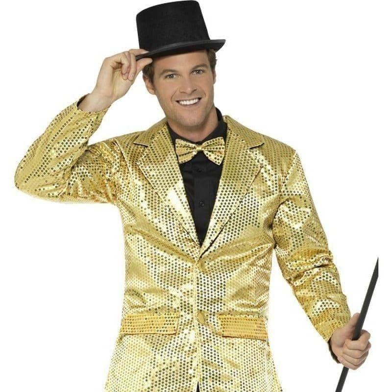 Costumes Australia Sequin Jacket Mens Adult Gold_1