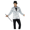 Costumes Australia Sequin Jacket Mens Adult Silver_2